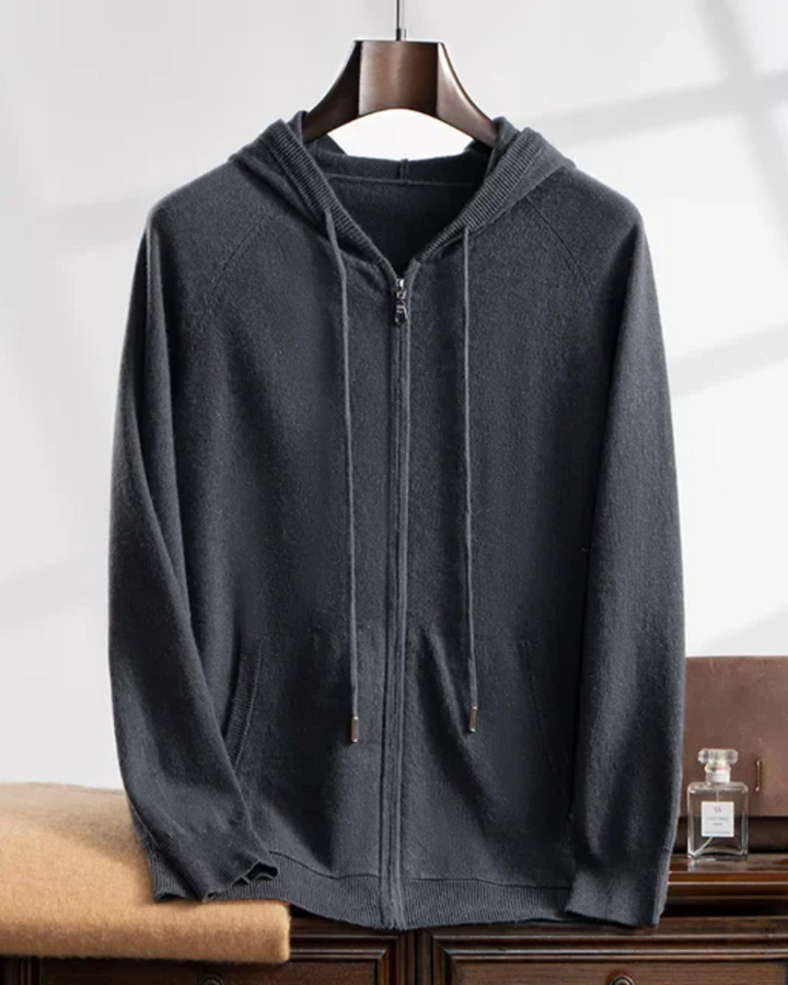 Gilet Augustin™ | En cachemire à capuche