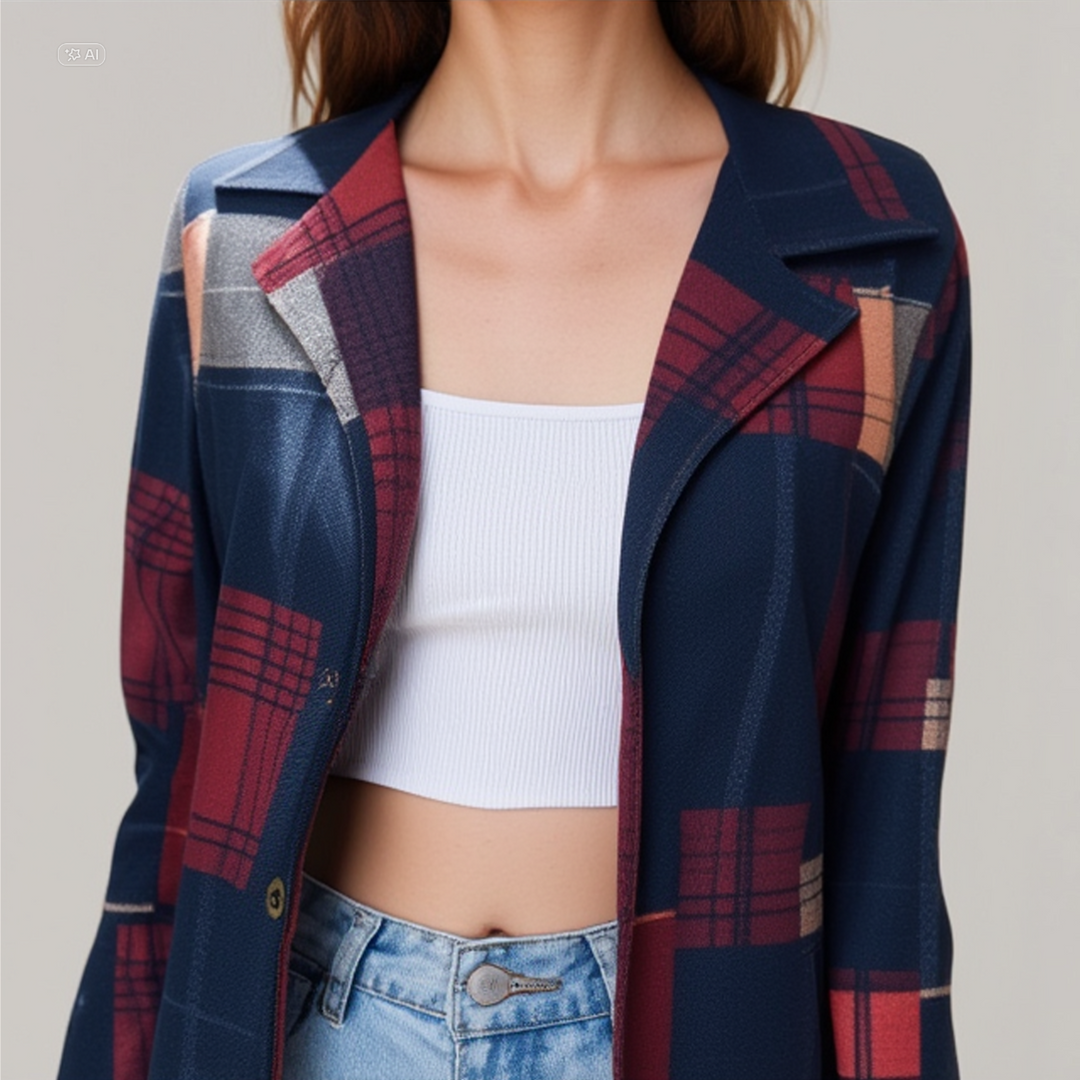 MAURA | VESTE CHAUDE À CARREAUX VINTAGE