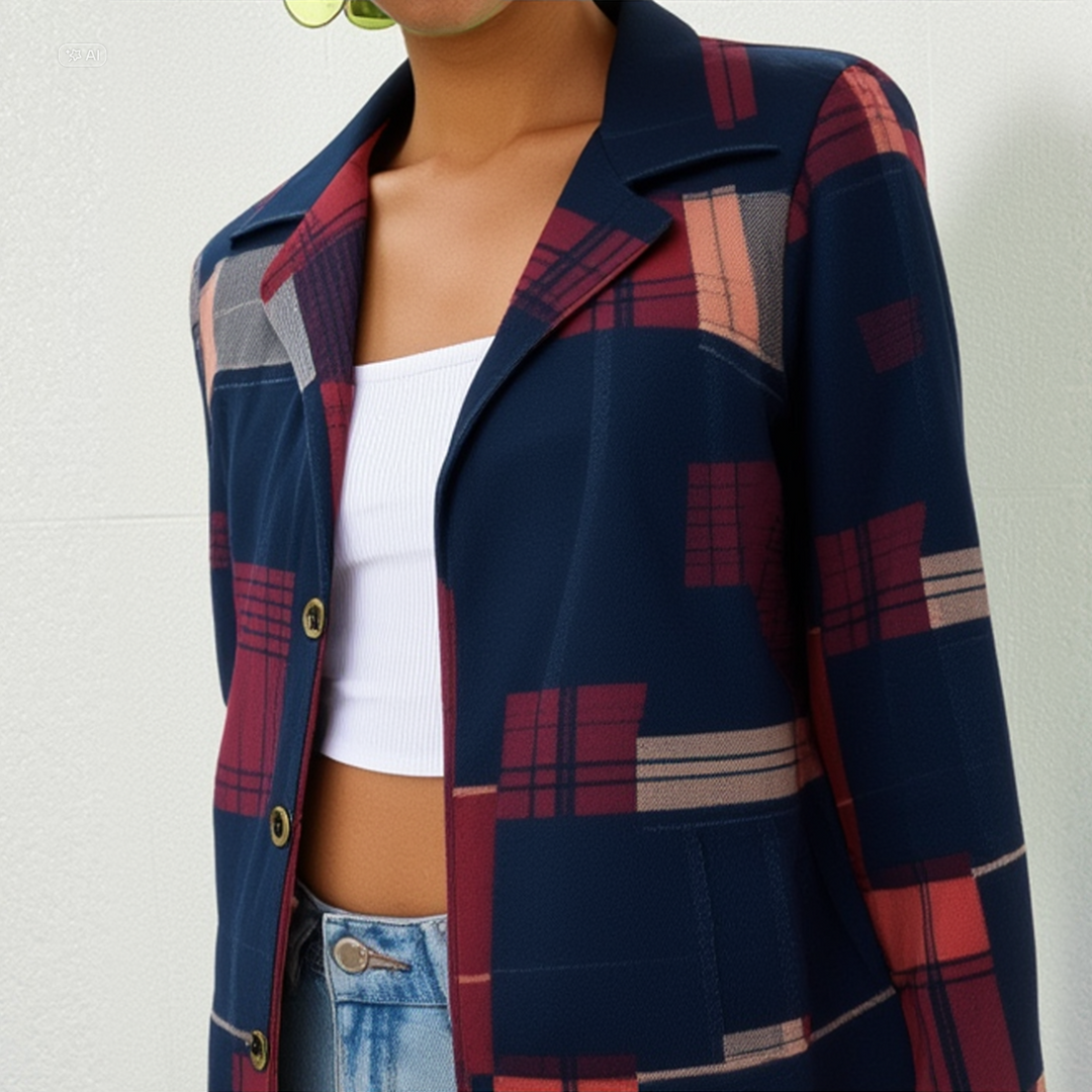 MAURA | VESTE CHAUDE À CARREAUX VINTAGE